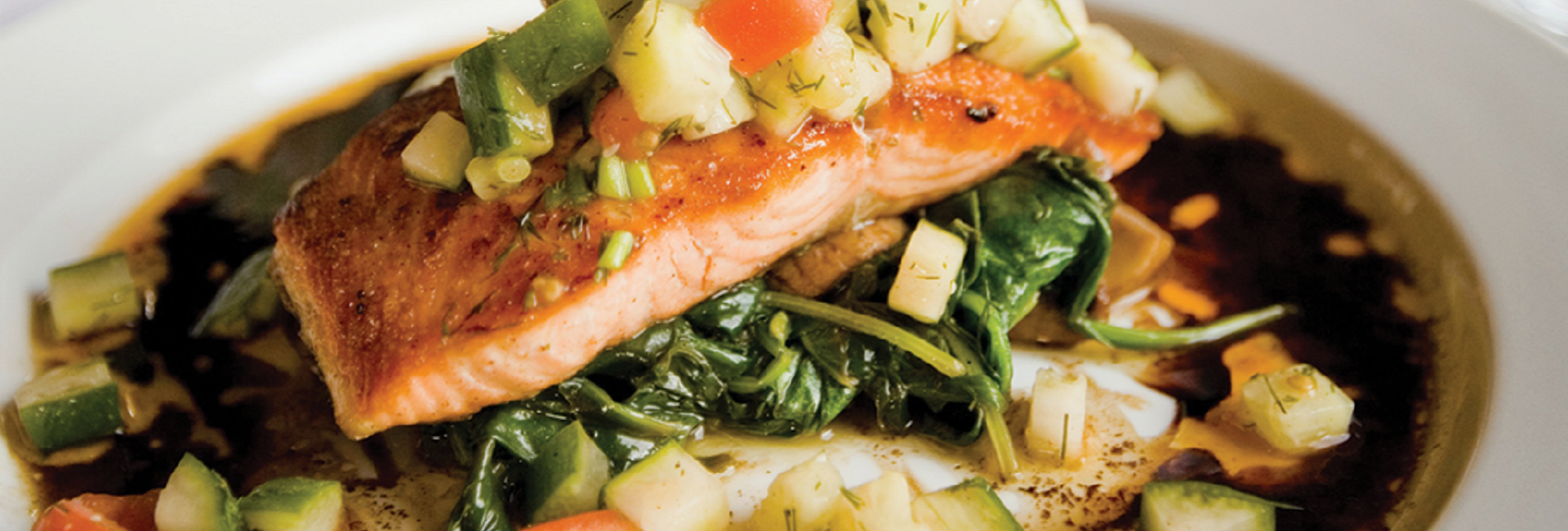 Grilled Salmon with Fresh Veggie Salsa